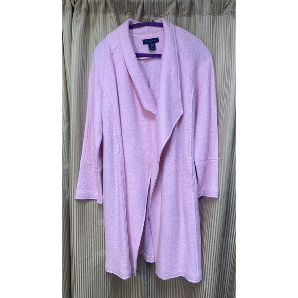 Ellie Tahari Pink Wool mix Coat Size M Spring Autumn Baby Pink - Picture 1 of 9